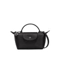 Mini Leather Tote Bag - Black