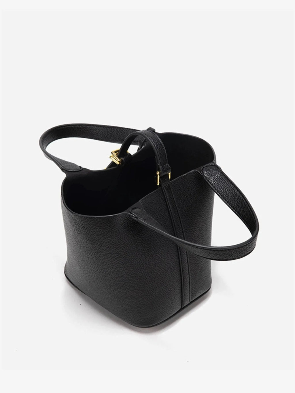 Jasmine | Textured Leather Lock Detail Tote Bag